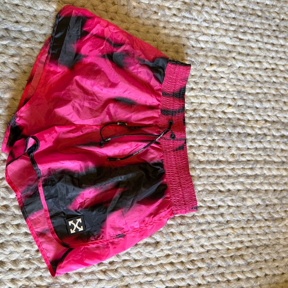 Off-White Pink and Black Athletic Running Shorts